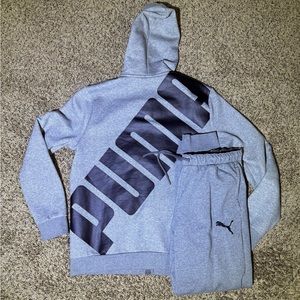 Puma Grey Zip-Up Jogging Suit